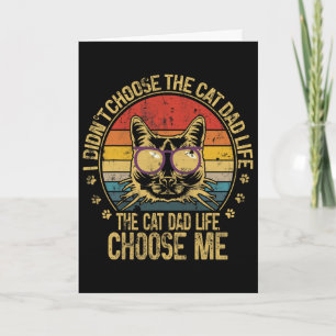 Vintage Cat Dad für Männer Lustiger Cat Dad Vatert Karte