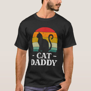 Vintage-Cat-Dad im Retro-Look mit abgenutztem Stil T-Shirt