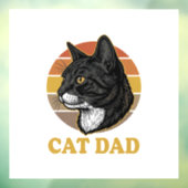 Vintage Cat Dad Retro Cat Lover Shirt Design_1 Fensteraufkleber (Blatt 3)