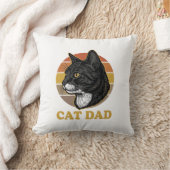 Vintage Cat Dad Retro Cat Lover Shirt Design_1 Kissen (Decke)