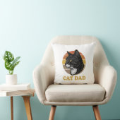 Vintage Cat Dad Retro Cat Lover Shirt Design_1 Kissen (Stuhl )