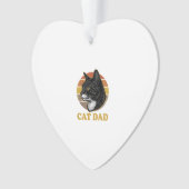 Vintage Cat Dad Retro Cat Lover Shirt Design_1 Ornament (Vorderseite)
