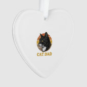 Vintage Cat Dad Retro Cat Lover Shirt Design_1 Ornament (Vorderseite)