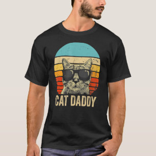Vintage Cat Daddy   Katze  Katzenvater Väter T-Shirt