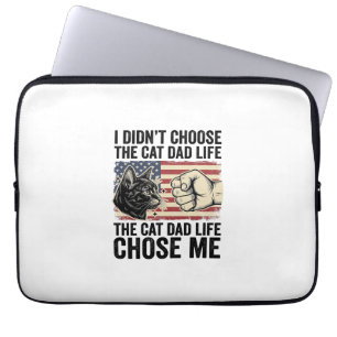 Vintage-Cat-Daddy-Leben-patriotisches-Vektor-Shirt Laptopschutzhülle