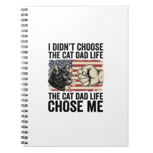 Vintage-Cat-Daddy-Leben-patriotisches-Vektor-Shirt Notizblock