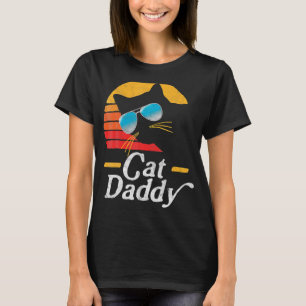 Vintage Cat Daddy Retro Bester Vater Katze Vaterta T-Shirt
