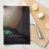 Vintage Cat Illustration Art Geschirrtuch (Viertel Falte)