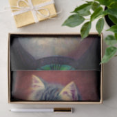 Vintage cat illustration art nouveau elegant seidenpapier (Geschenk)