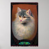 Vintage Cat Illustration Art Poster (Vorne)