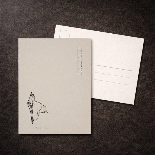 Vintage Cat Illustration/ Dark Academia Postkarte