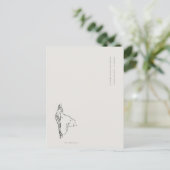 Vintage Cat Illustration/ Dark Academia Postkarte (Stehend Vorderseite)