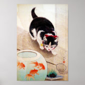 Vintage Cat Japanese Illustration Art Poster (Vorne)