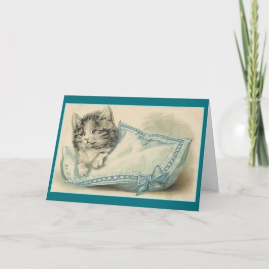 Vintage Cat Note Card Karte (Vorderseite)