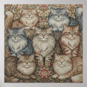 Vintage Cat Tapestry Poster (Vorne)