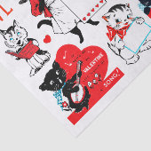 Vintage Cat Valentine (nicht KI) Seidenpapier (Ausschnitt)