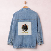 Vintage-Cat-Vater Retro-Cat-Liebhaber-Shirt-Design Jeansjacke (Hangar)