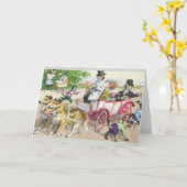 Vintage Cat Wedding Grußkarte Karte (Gelbe Blume)