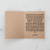 Vintage Cat With Heart Box Valentines Day Karte (Innenseite)