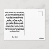 Vintage Cat With Heart Box Valentines Day Postkarte (Rückseite)