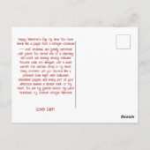 Vintage Cat With Heart Valentine's Day Postkarte (Rückseite)