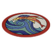 Vintage Catalina-Insel-Fliese - Schneidebrett (Ecke)