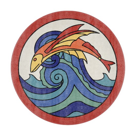 Vintage Catalina-Insel-Fliese - Schneidebrett (Vorderseite)