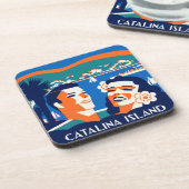 Vintage Catalina-Insel-Untersetzer - Set von 6 Untersetzer (Linke Seite)