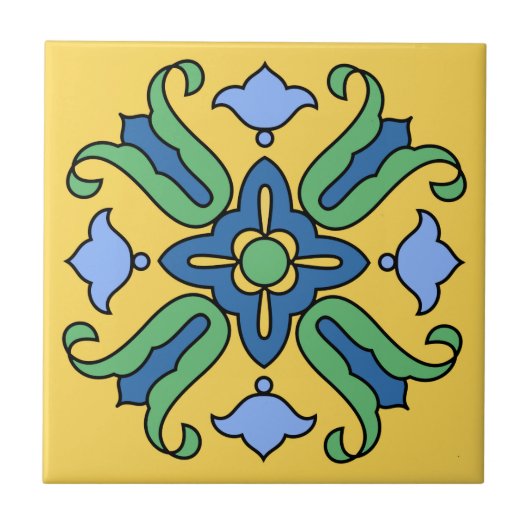 Vintage Catalina Keramik Tile Design Fliese (Vorderseite)