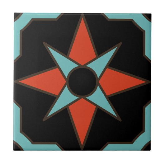 Vintage Catalina Keramik Tile Design Fliese (Vorderseite)