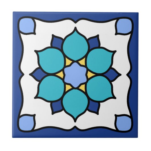 Vintage Catalina Keramik Tile Design Fliese (Vorderseite)