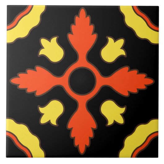 Vintage Catalina Keramik Tile Design Fliese (Vorderseite)