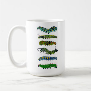 Vintage Caterpillar-Illustration Tasse
