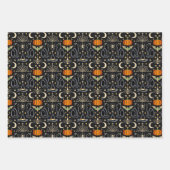 Vintage Cats Art Deco Halloween  Geschenkpapier Set (Vorderseite)