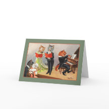 Vintage Cats Holiday Grußkarte, Arthur Thiele