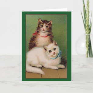 Vintage Cats Note Card Karte