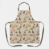 Vintage Cats Pumpkins Halloween Schürze (Vorderseite)