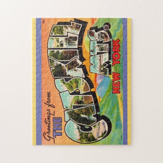 Vintage Catskill Mountains Greetings Puzzle (Vertikal)