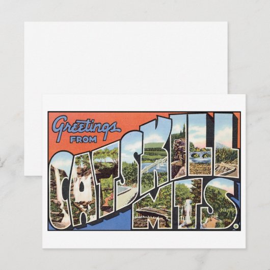 Vintage Catskill Mountains Postkarte (Vorne/Hinten)