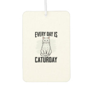 Vintage Caturday Katzenliebhaber Lustiges Shirt De Autolufterfrischer