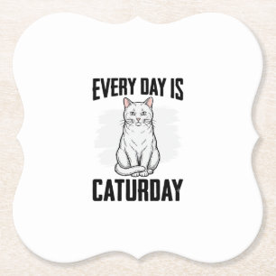 Vintage Caturday Katzenliebhaber Lustiges Shirt De Untersetzer