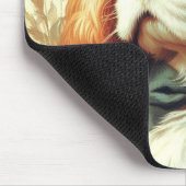 Vintage Cavalier King Charles Spaniel Gemälde Mousepad (Ecke)