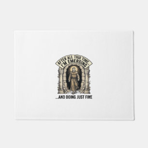 Vintage-Cave-Humor-Gravur Grafik-Shirt-Design_ Fußmatte