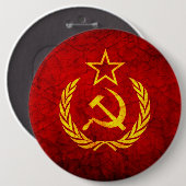 Vintage CCCP Flagge Button (Vorne & Hinten)