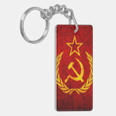 Vintage CCCP Flagge Schlüsselanhänger (Vorderseite links)