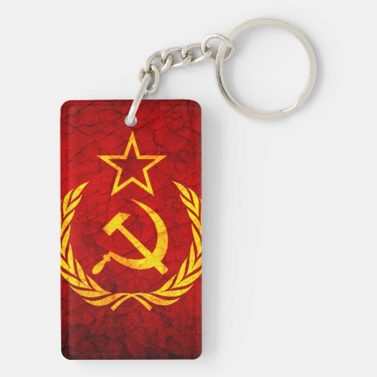Vintage CCCP Flagge Schlüsselanhänger (Rückseite)