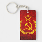 Vintage CCCP Flagge Schlüsselanhänger (Vorderseite)