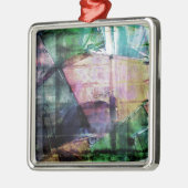 Vintage CD-Hüllen-Collage Ornament Aus Metall (Links)