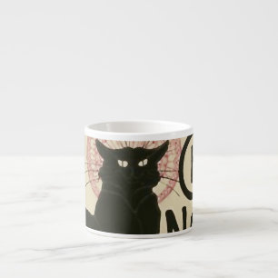 Vintage Ce Soir Le Chat Noir Plakat Espressotasse