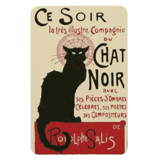Vintage Ce Soir Le Chat Noir Plakat Magnet